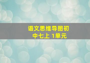 语文思维导图初中七上 1单元